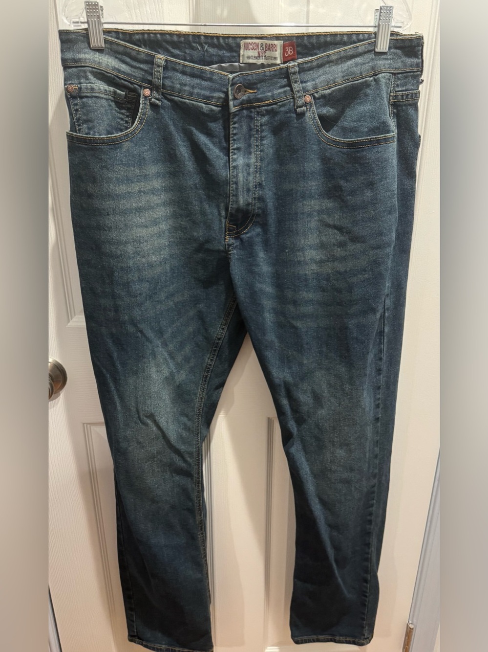 Hudson and Barrow Men’s Slim Jeans - Dark Blue Size 38W 32L
